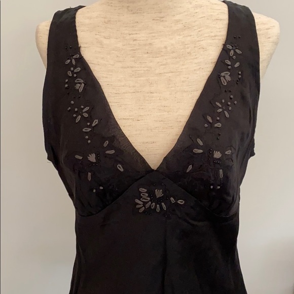 Rebecca Taylor size 6 silk sleeveless black top - Picture 2 of 5